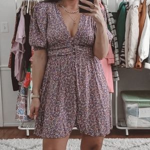 Zara lilac floral mini dress